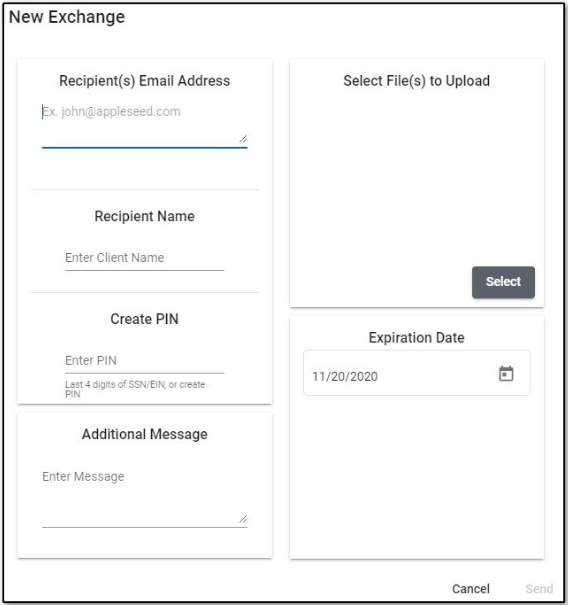 New Exchange Window